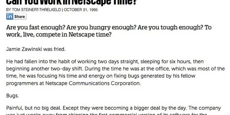 Can You Work in Netscape Time? | Fast Company